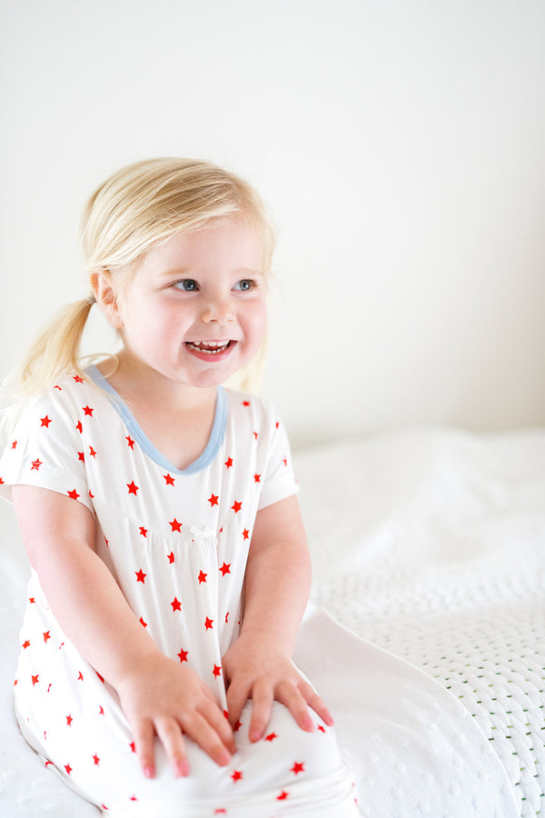 Red Stars Bamboo Dress