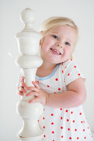 Red Stars Bamboo Dress